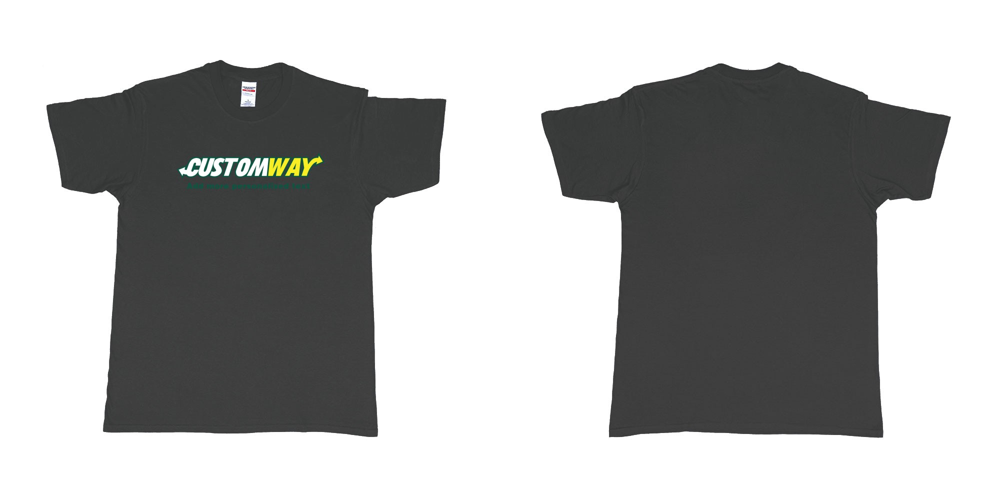 Custom tshirt design subway logo design customizable personalized text print in fabric color black choice your own text made in Bali by The Pirate Way
