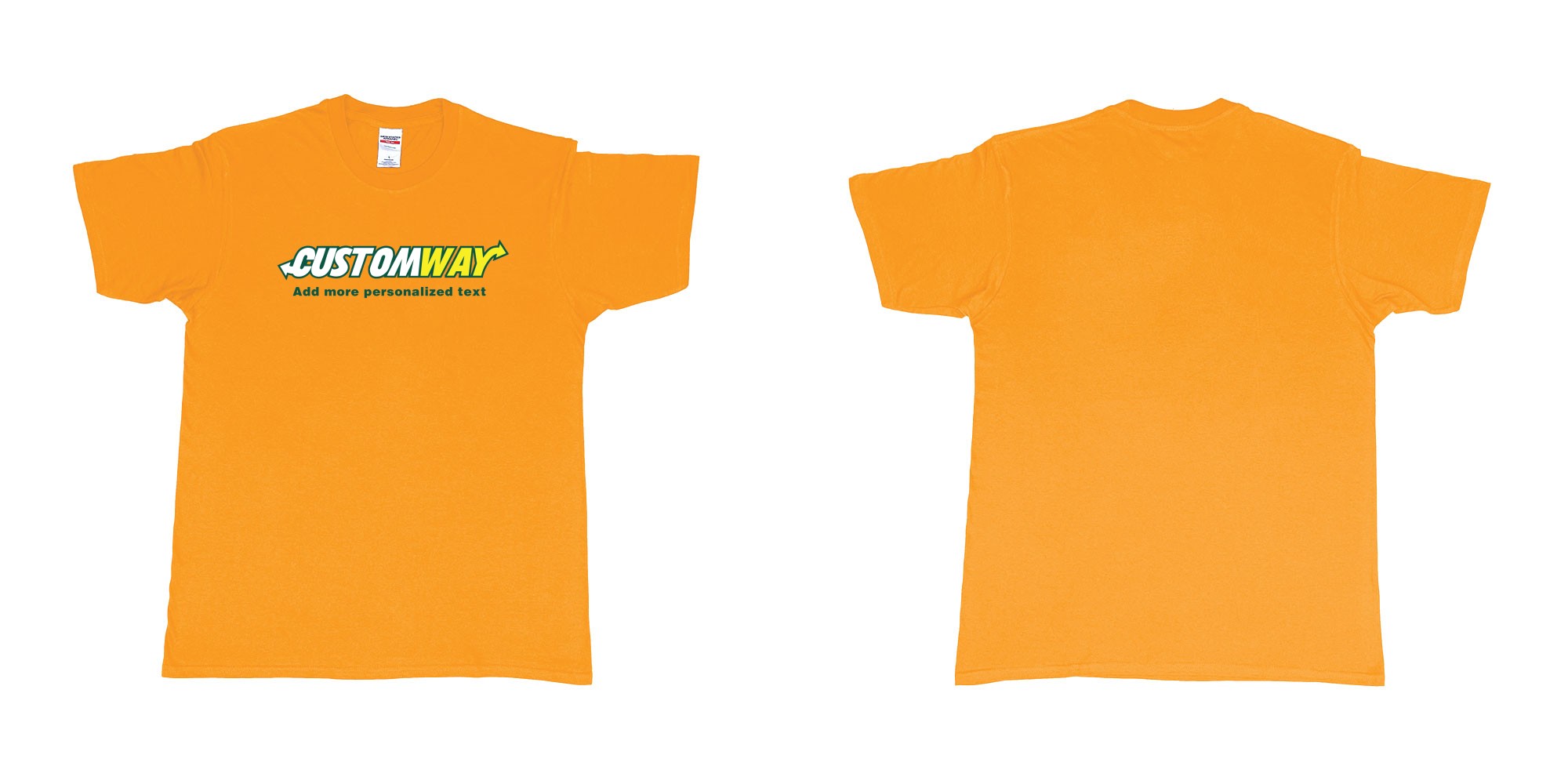 Custom tshirt design subway logo design customizable personalized text print in fabric color gold choice your own text made in Bali by The Pirate Way