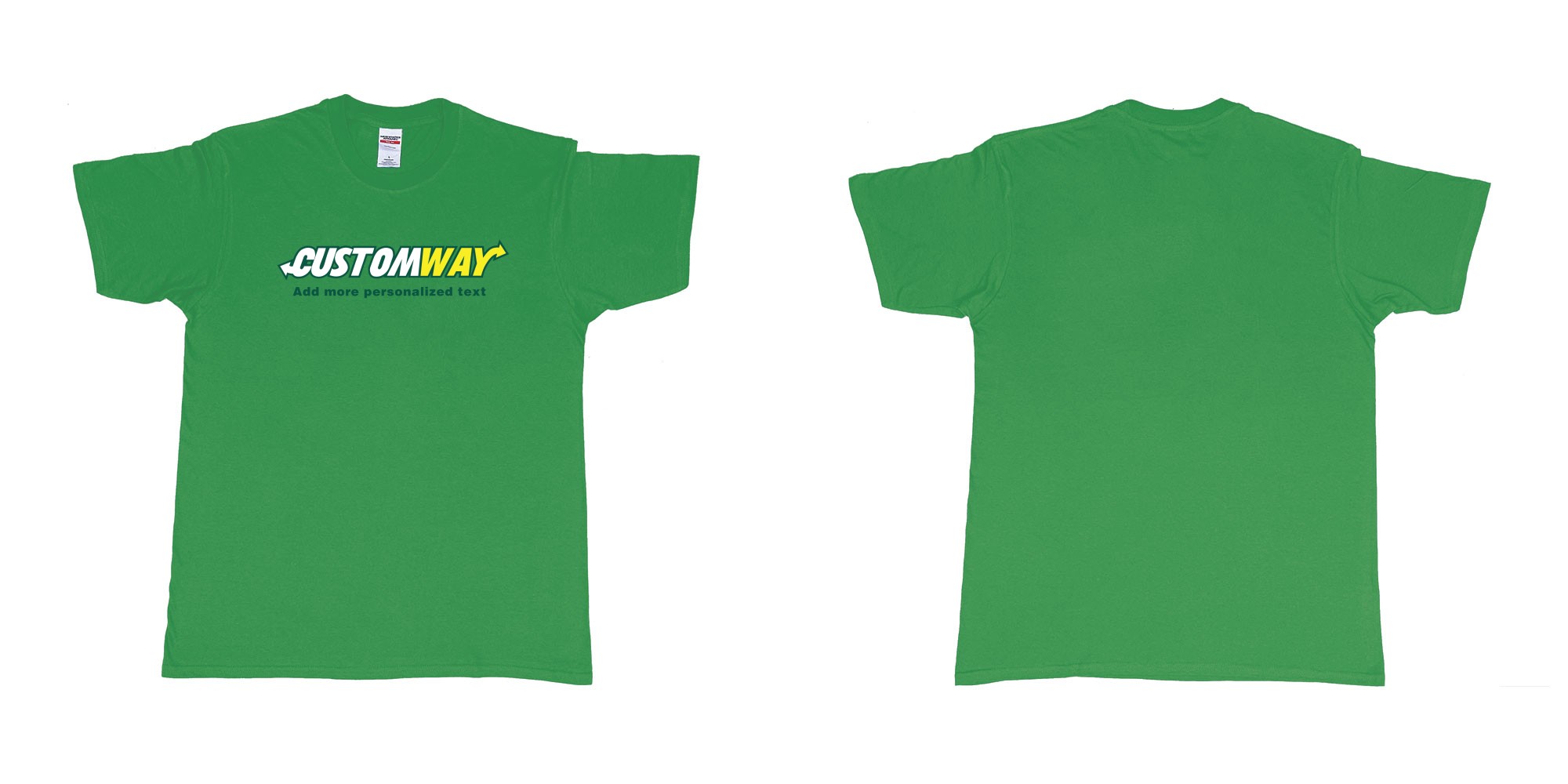 Custom tshirt design subway logo design customizable personalized text print in fabric color irish-green choice your own text made in Bali by The Pirate Way