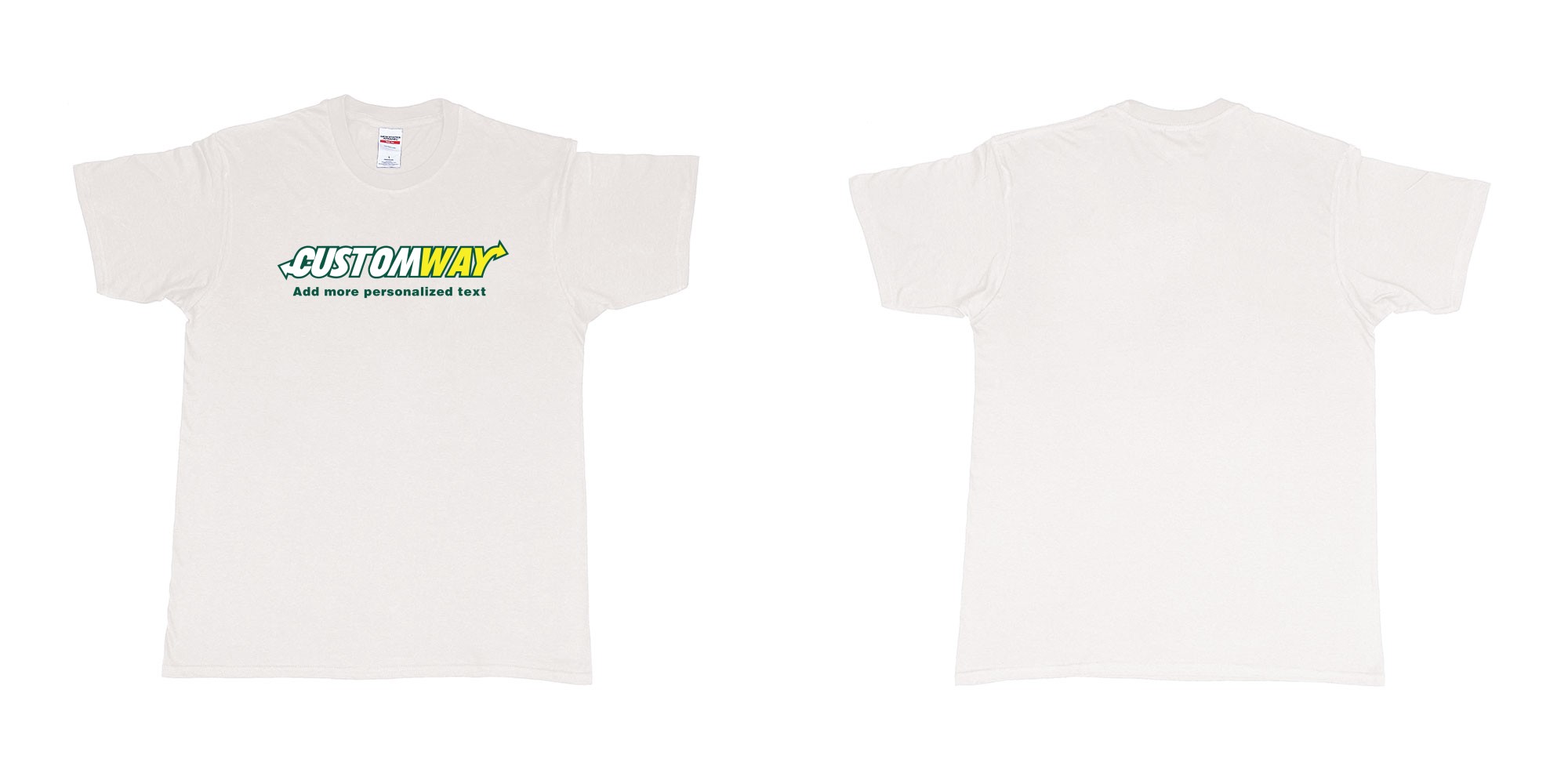 Custom tshirt design subway logo design customizable personalized text print in fabric color white choice your own text made in Bali by The Pirate Way