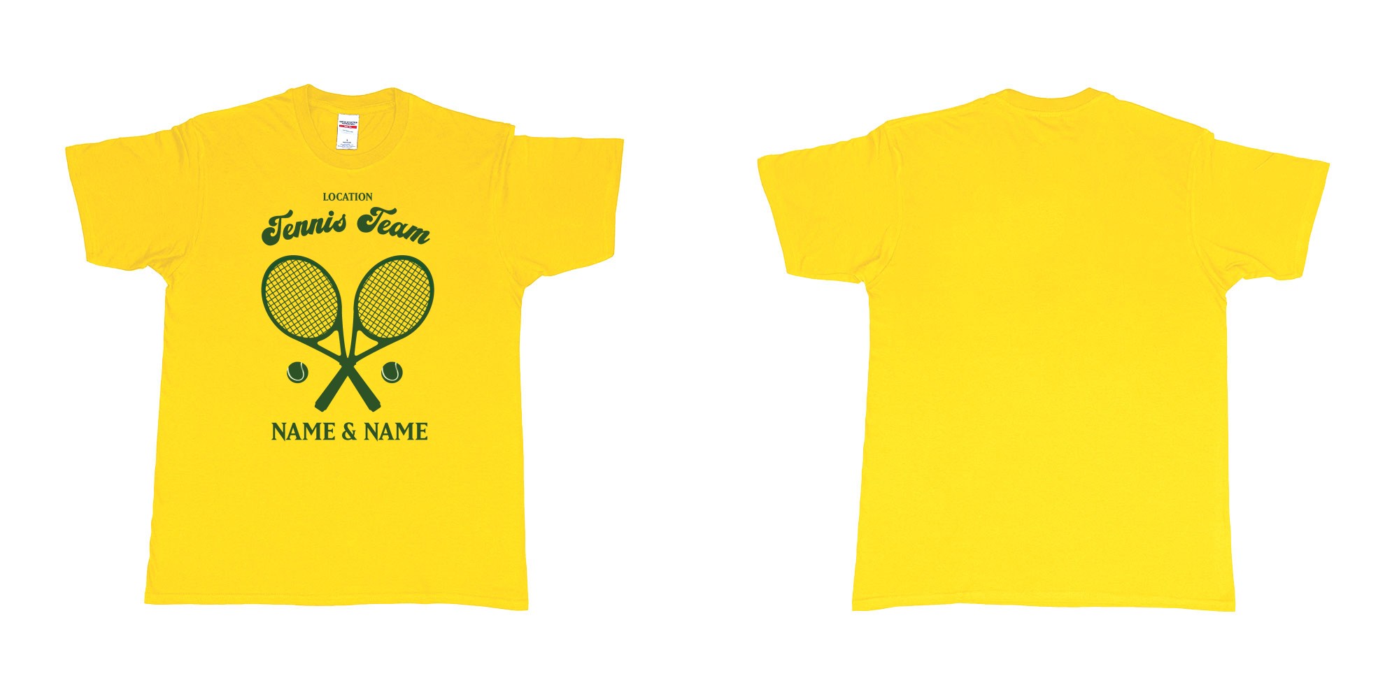Custom tshirt design tennis team club  logo design custom names in fabric color daisy choice your own text made in Bali by The Pirate Way