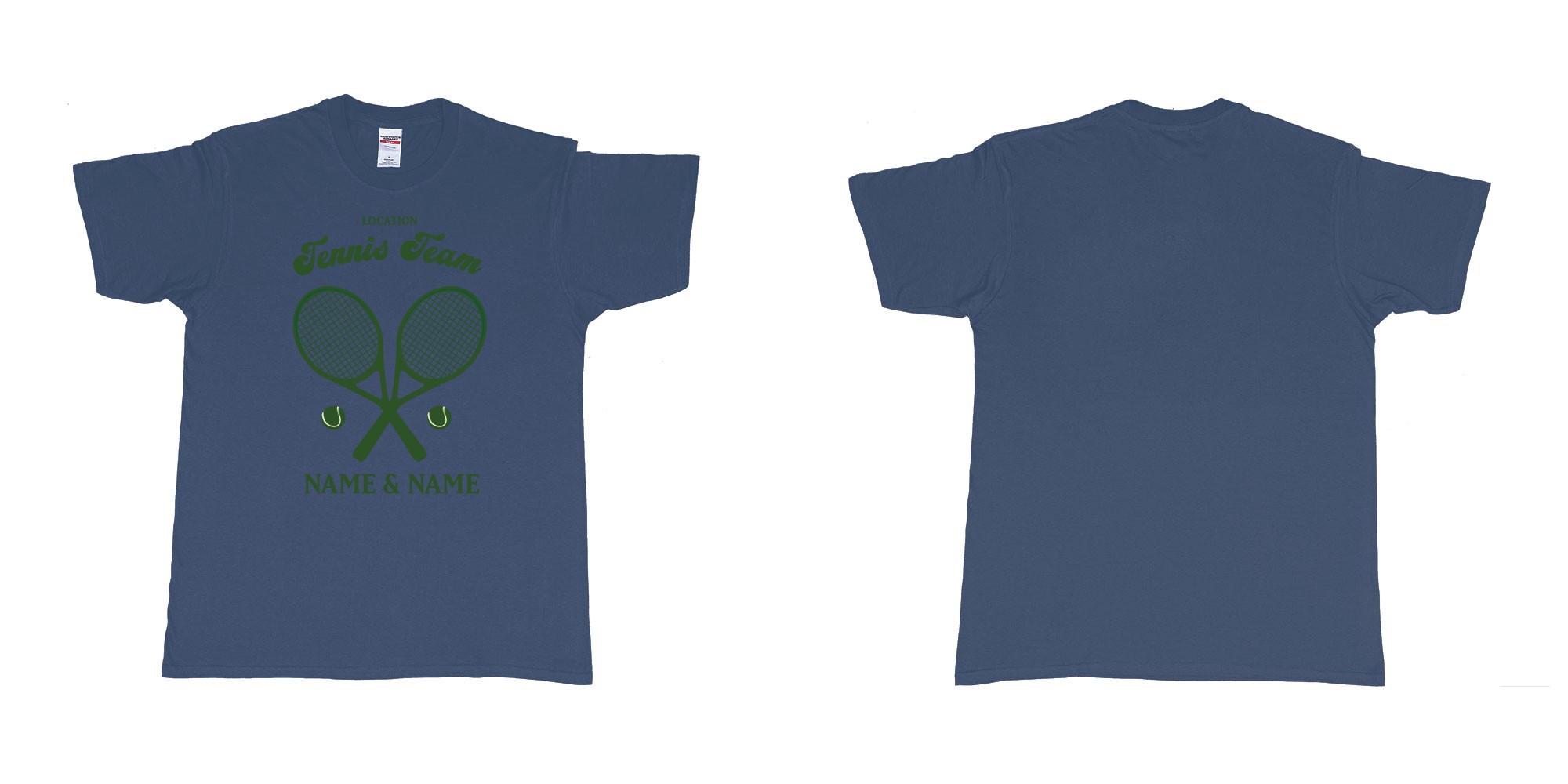 Custom tshirt design tennis team club  logo design custom names in fabric color navy choice your own text made in Bali by The Pirate Way
