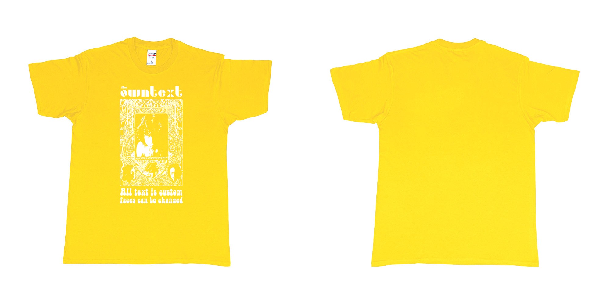 Custom tshirt design the doors poster single color in fabric color daisy choice your own text made in Bali by The Pirate Way