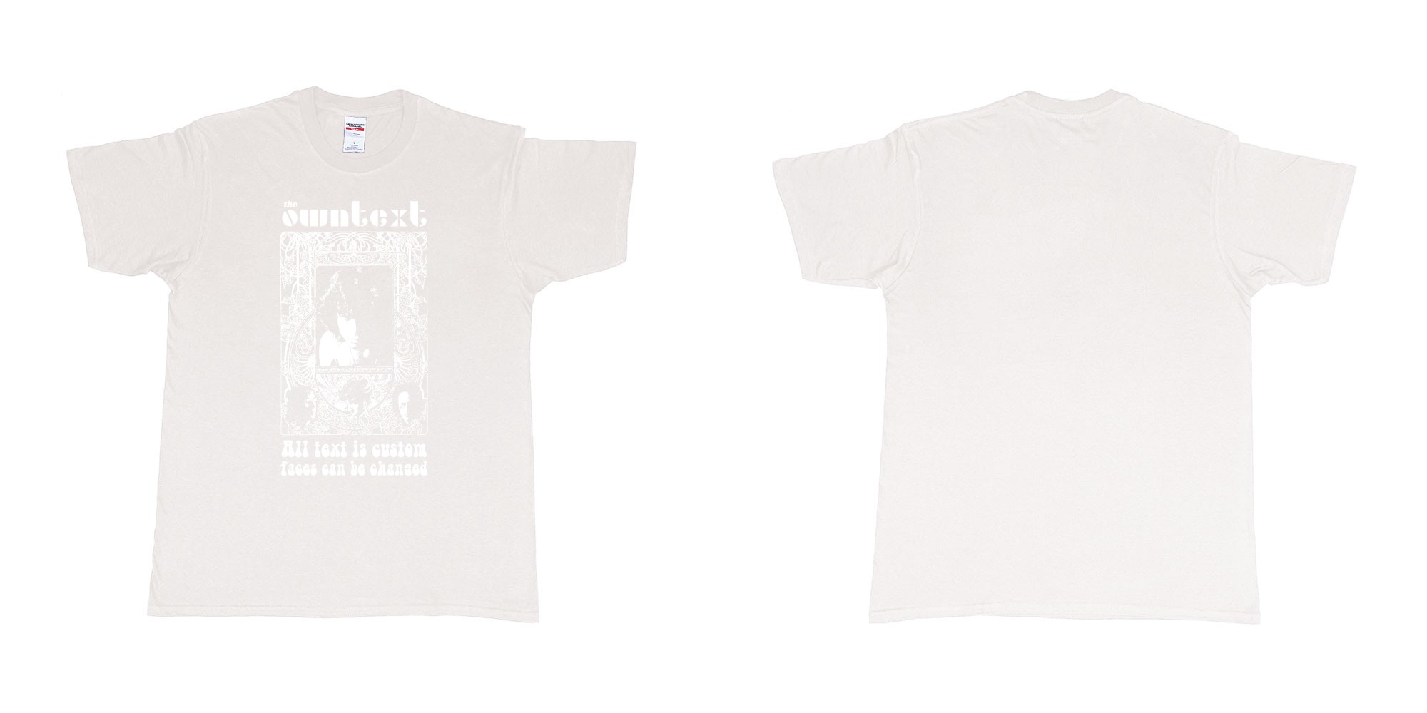 Custom tshirt design the doors poster single color in fabric color white choice your own text made in Bali by The Pirate Way