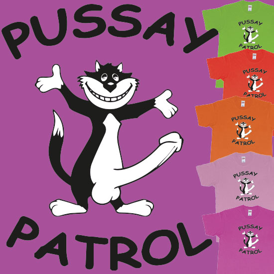 Pussay Patrol Bucks Bux Night Funny Mens T-shirt Party Beer