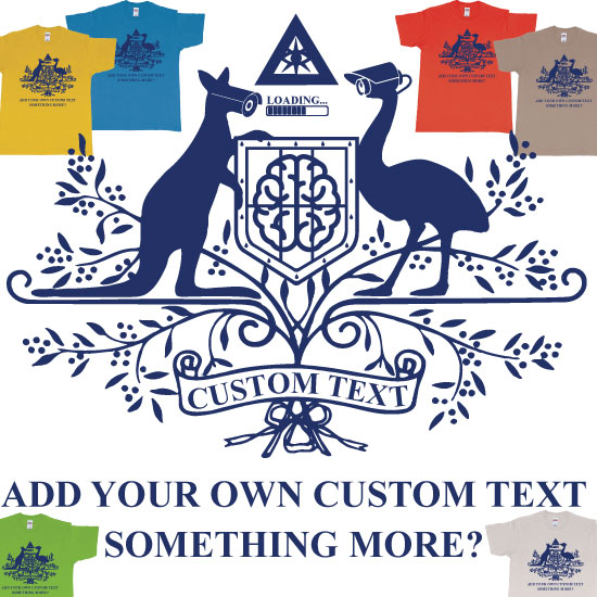 Australian Government Crest Of Arms Illuminati CCTV Brain Jail