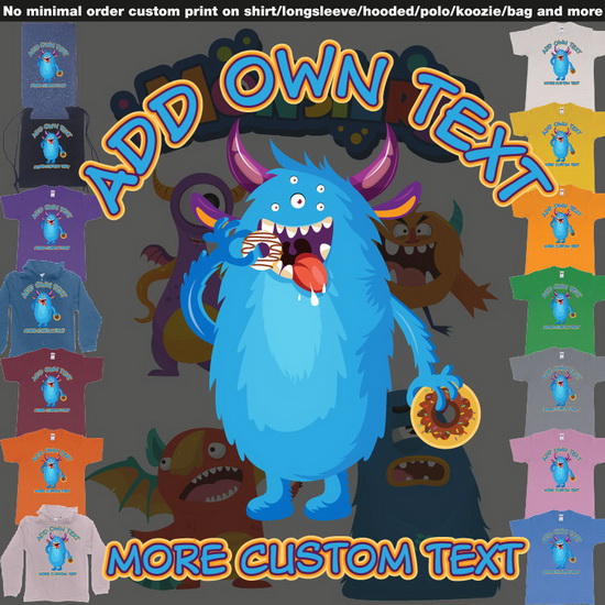 Dojo Monsters Blue Add Your Own Custom Text