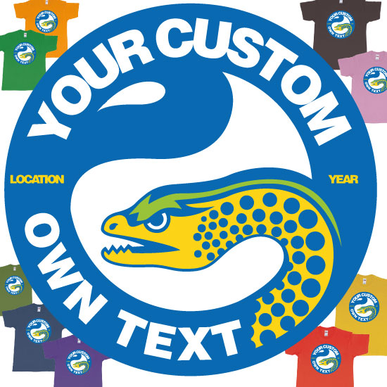 Parramatta Eels Own Custom Logo NRL Teeshirt Australia National Rugby League Quality Printing Bali