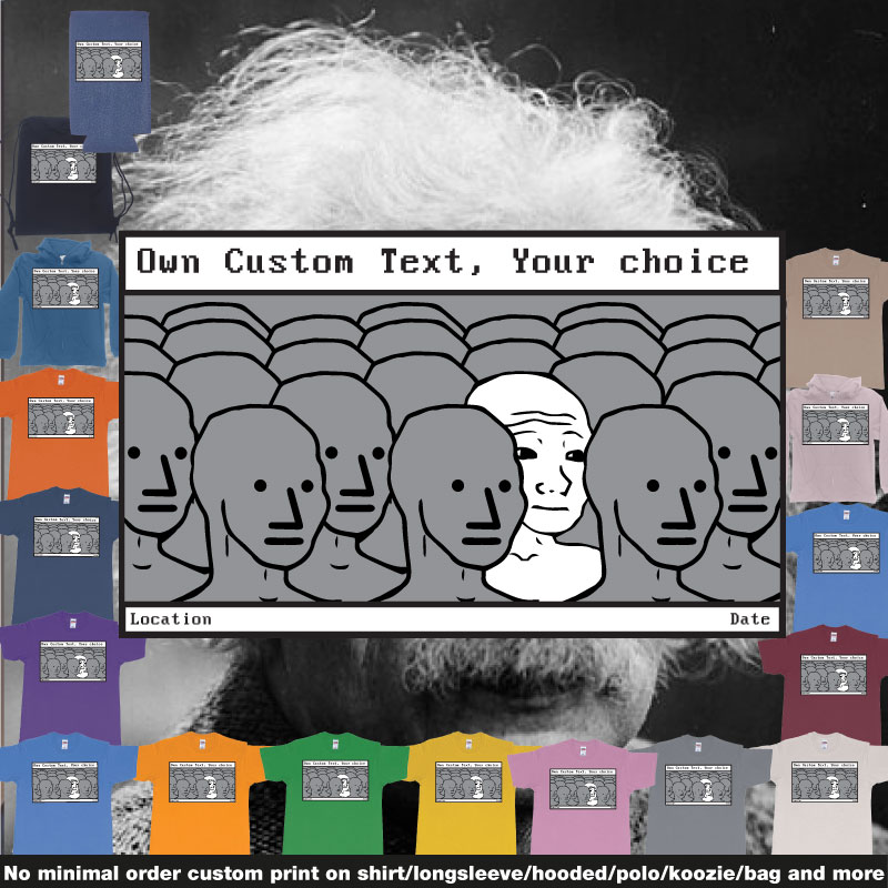 NPC Meme Wojak Non Player Character Custom Text Tshirt Bali