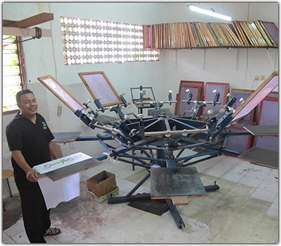 Udin silk screen printing