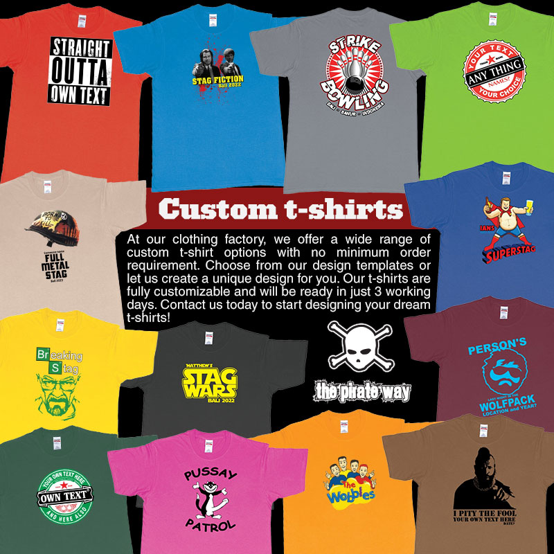 Tshirt Factory Bali Indonesia - Clothing Factory in Indonesian Kuta Bali  Indonesia your own T-shirt with printing -The Pirate Way
