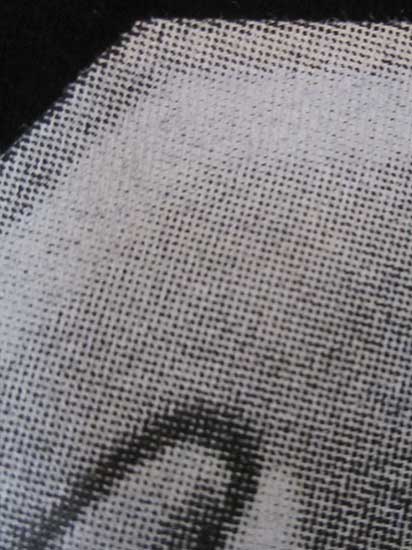 The raster print on the shirt