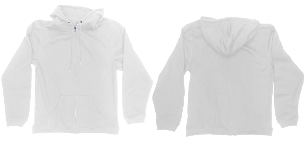 9600 Zip Hooded - front and back