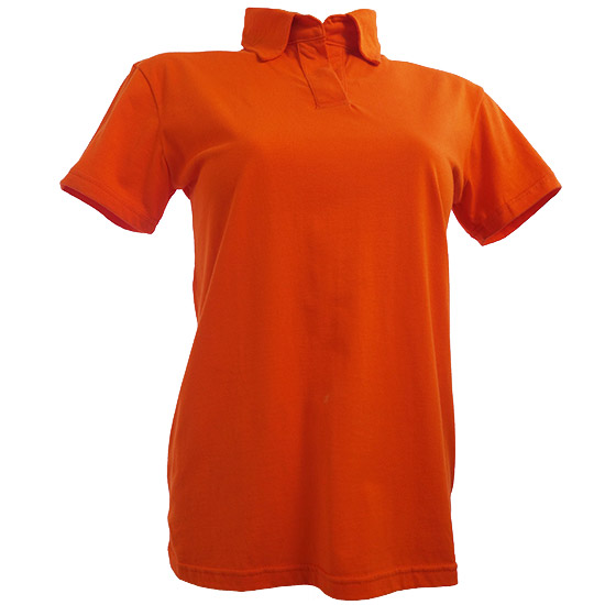 (L01G) Women Polo Shirt in Fabric Color (3123) Bright Orange in (160 GSM, 100% Cotton) Fabric ColorsStandard fabric for men/womenFabric Specification100% Cotton160 Grams Per Square MeterPreshrunk materialThe fabric is preshrunk, but depending on the way you wash, the fabric might still have up to 2% of shrinkage more.