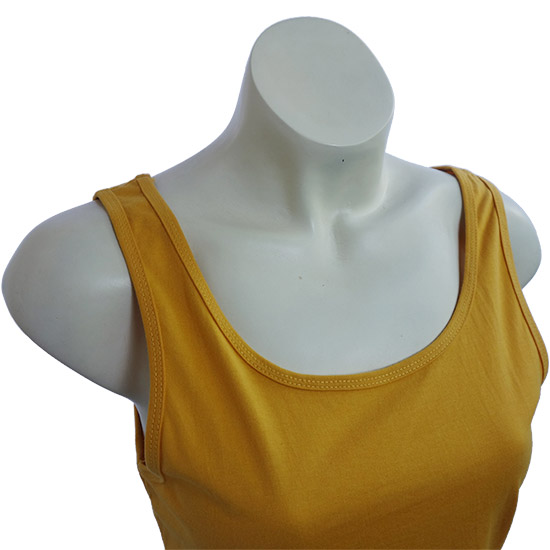 (L09G) Singlet Karma in Fabric Color (3151) Sunkist in (160 GSM, 100% Cotton) Fabric ColorsStandard fabric for men/womenFabric Specification100% Cotton160 Grams Per Square MeterPreshrunk materialThe fabric is preshrunk, but depending on the way you wash, the fabric might still have up to 2% of shrinkage more.