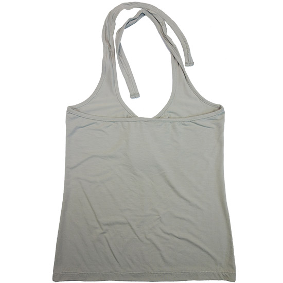 (L11G) Short Knot - This ladies short, sleeveless halter neck is the girls favorite. Showing the back of your shoulder and you will feel a bit sexy when use it. The halter neck allows for adjustable sizes. - style shirt ready for your own custom printing in Bali