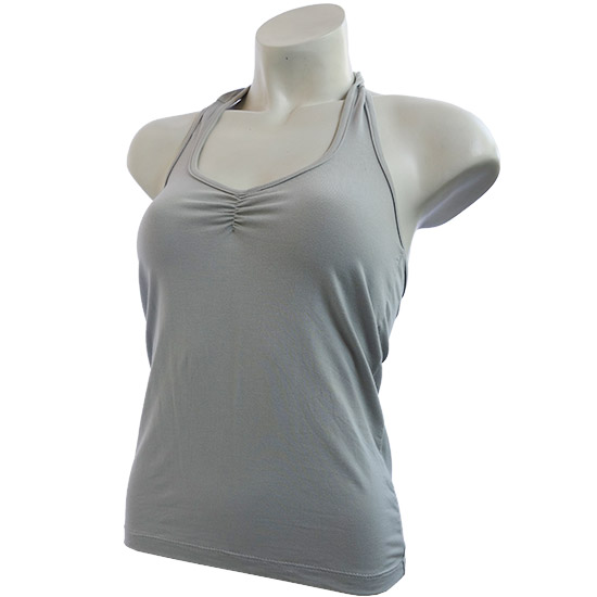 (L11G) Short Knot - This ladies short, sleeveless halter neck is the girls favorite. Showing the back of your shoulder and you will feel a bit sexy when use it. The halter neck allows for adjustable sizes. - style shirt ready for your own custom printing in Bali