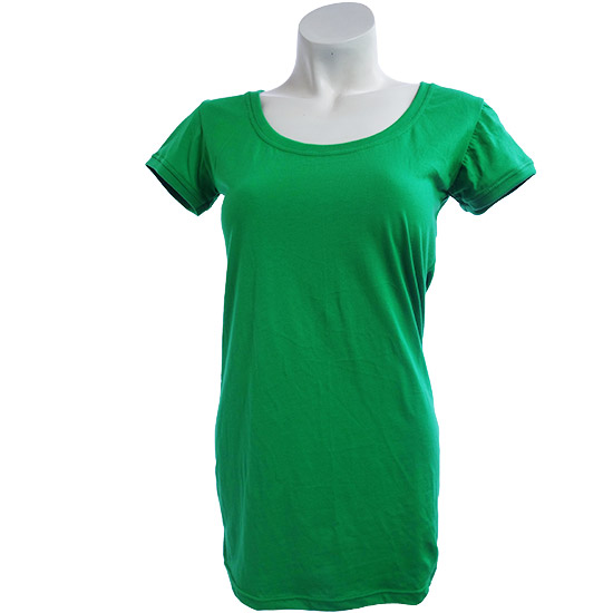 (L19G) Klipp Dress - This smart looking t-shirt dress with short arms is a perfect cut to fit most women. This dress is the same cut as our big seller (L06G) Lady Style Klipp Short but as a dress as many clients have asked for. The deep cut in the front makes a small logo on front really stand out. Relaxed, yet feminine fit. Ribbed collar and hemmed sleeves. - style shirt ready for your own custom printing in Bali