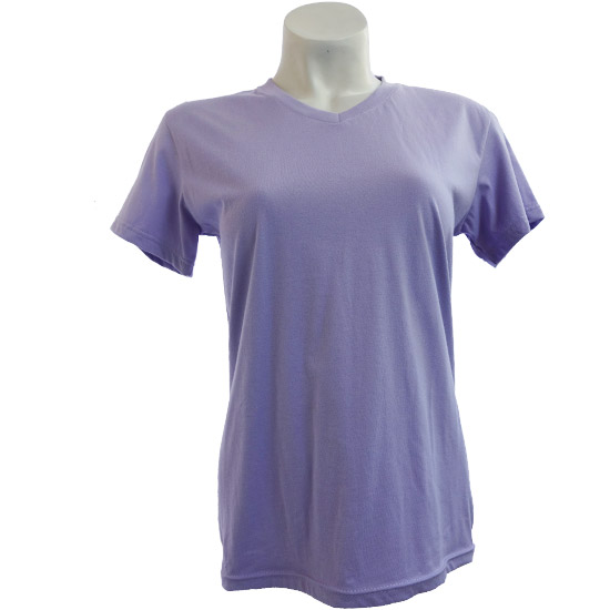 (L20G) V-neck shirt - The classic comfortable women v-neck shirt goes with everything. Relaxed, yet feminine fit. Ribbed collar and hemmed sleeves. - style shirt ready for your own custom printing in Bali