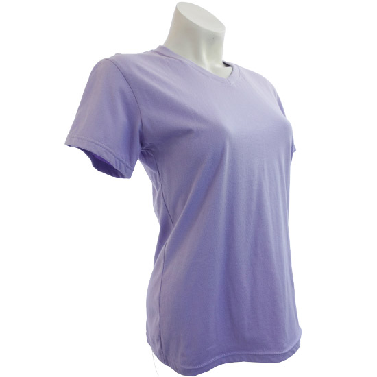 (L20G) V-neck shirt - The classic comfortable women v-neck shirt goes with everything. Relaxed, yet feminine fit. Ribbed collar and hemmed sleeves. - style shirt ready for your own custom printing in Bali