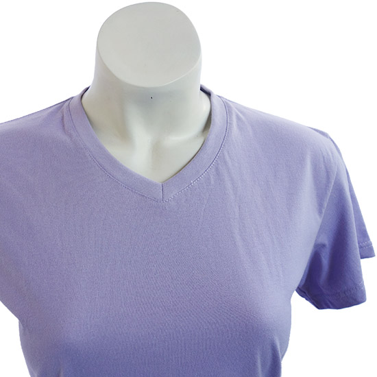 (L20G) V-neck shirt - The classic comfortable women v-neck shirt goes with everything. Relaxed, yet feminine fit. Ribbed collar and hemmed sleeves. - style shirt ready for your own custom printing in Bali