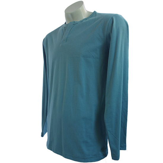 (T32S) Long Sleeve Style Henley shirt - This henley shirt is a ...