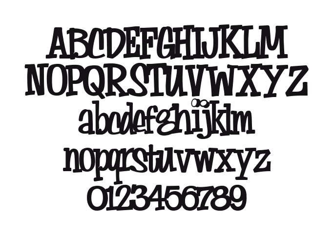 0-Autographic-DNA: every letter, A to Z and a to z, and the numbers 0 to 9