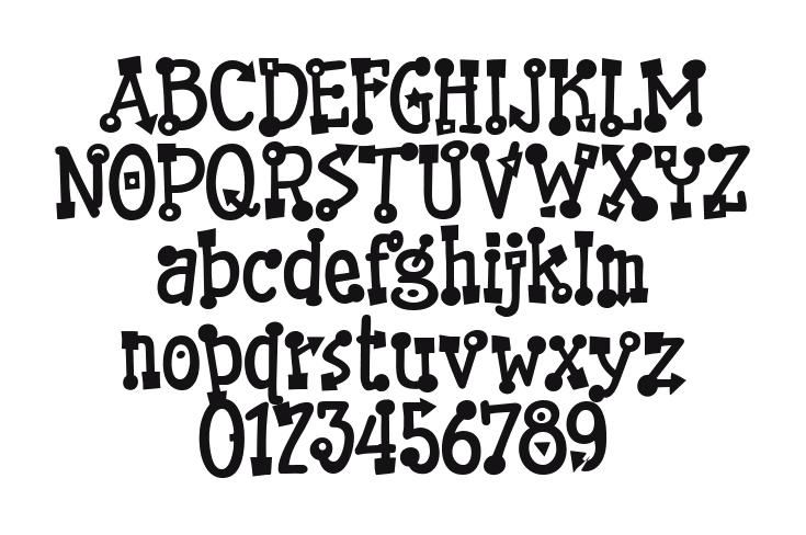 0-Bills-Holiday-DNA: every letter, A to Z and a to z, and the numbers 0 to 9