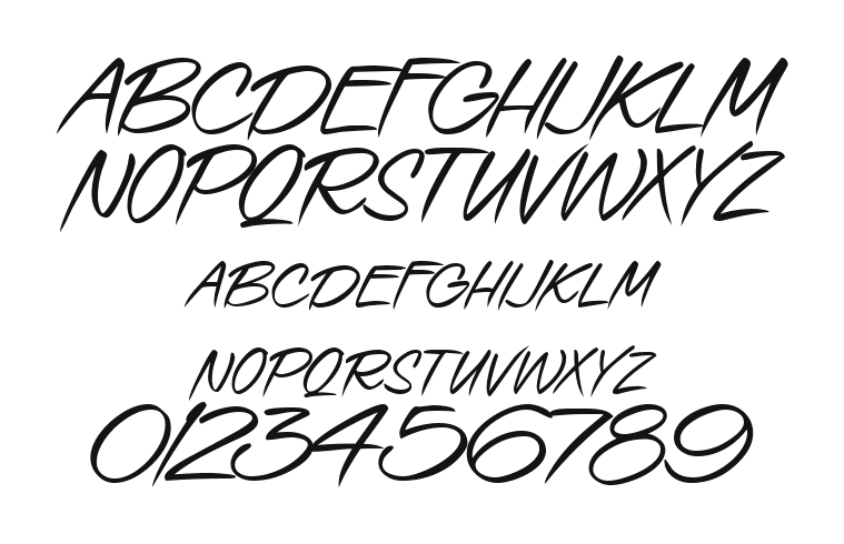 0-SpeedStroke-DNA: every letter, A to Z and a to z, and the numbers 0 to 9