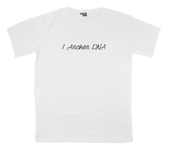 1-Archer-DNA printed on a t-shirt