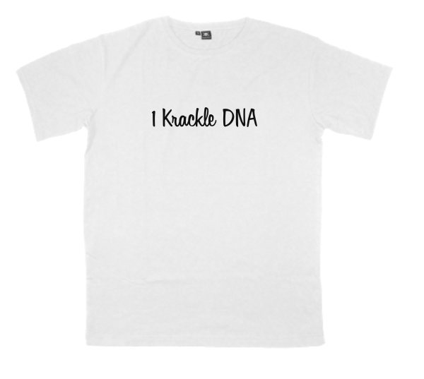 1-Krackle-DNA printed on a t-shirt
