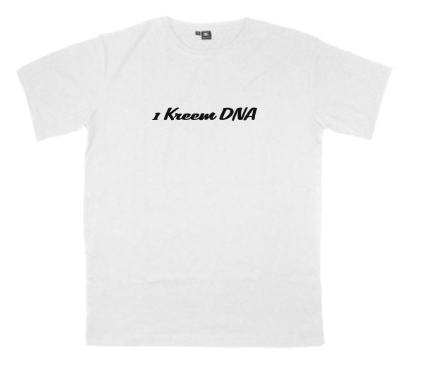 1-Kreem-DNA printed on a t-shirt