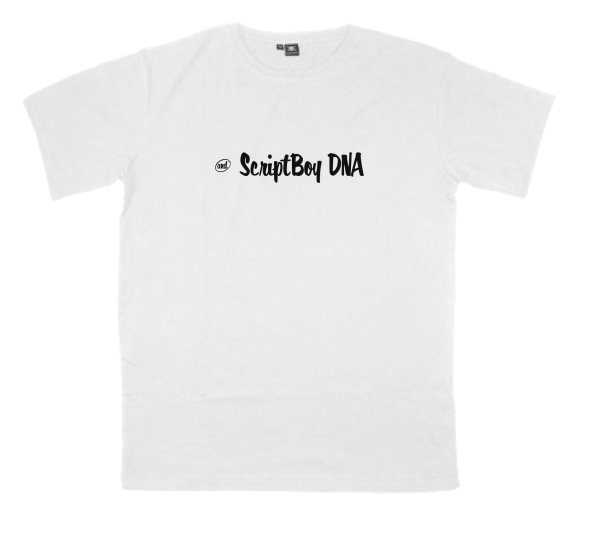 1-ScriptBoy-DNA printed on a t-shirt