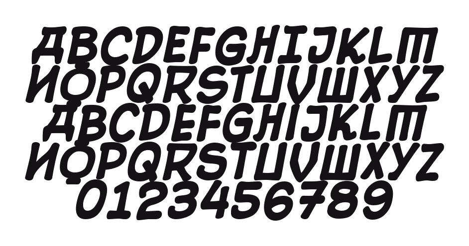 10-Cent-Soviet-Bold: every letter, A to Z and a to z, and the numbers 0 to 9