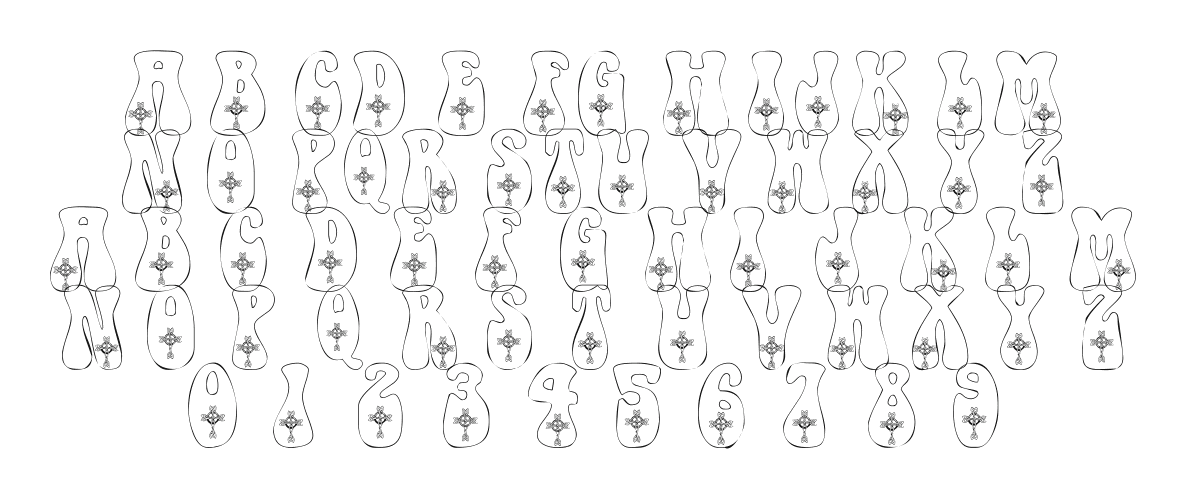 101-Celtic-Knot-Deco: every letter, A to Z and a to z, and the numbers 0 to 9
