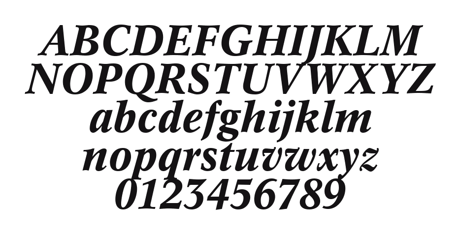 12-Concorde-Bold-Italic-14319: every letter, A to Z and a to z, and the numbers 0 to 9
