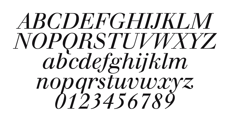 12-Walbaum-Italic-13263: every letter, A to Z and a to z, and the numbers 0 to 9