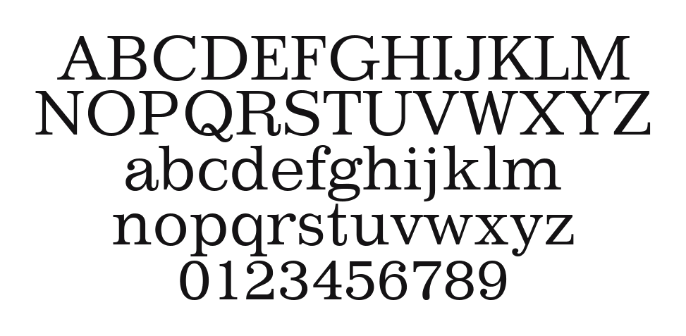 12Impressum-Roman05134: every letter, A to Z and a to z, and the numbers 0 to 9