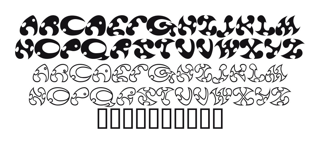 13_Dokusan-Normal: every letter, A to Z and a to z, and the numbers 0 to 9