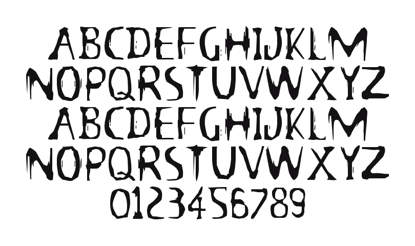 13th-Ghostwrite-JRZ: every letter, A to Z and a to z, and the numbers 0 to 9