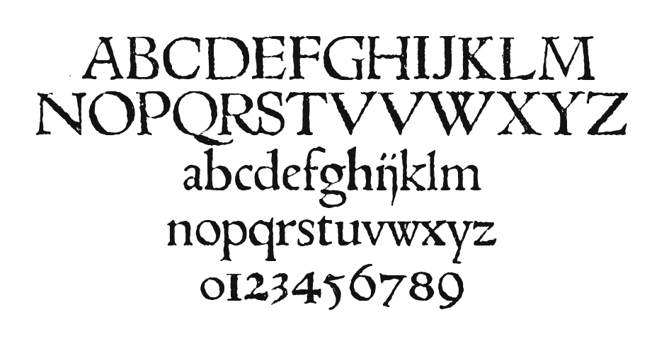 1543HumaneJenson-Normal: every letter, A to Z and a to z, and the numbers 0 to 9