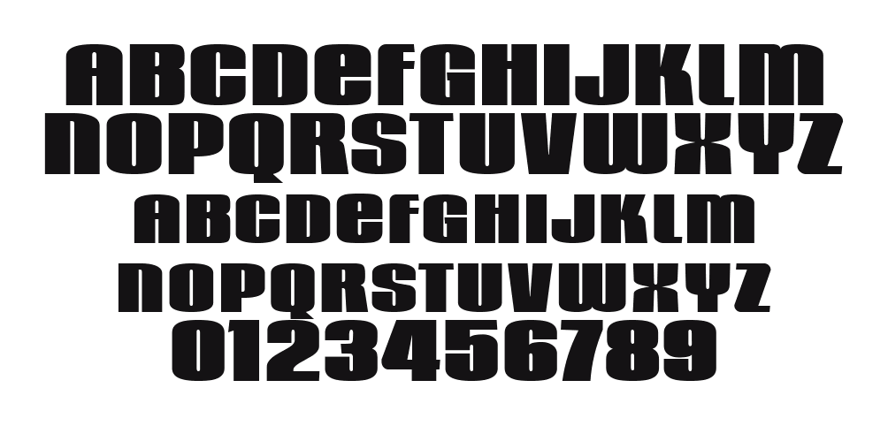 2-Banner-Heavy-DNA: every letter, A to Z and a to z, and the numbers 0 to 9