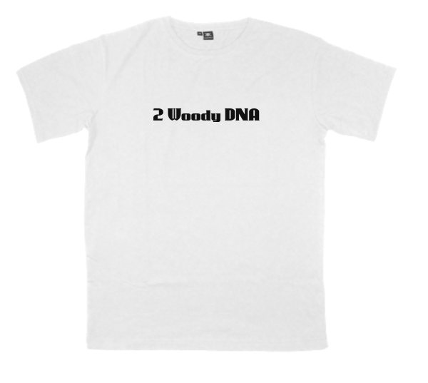 2-Woody-DNA printed on a t-shirt