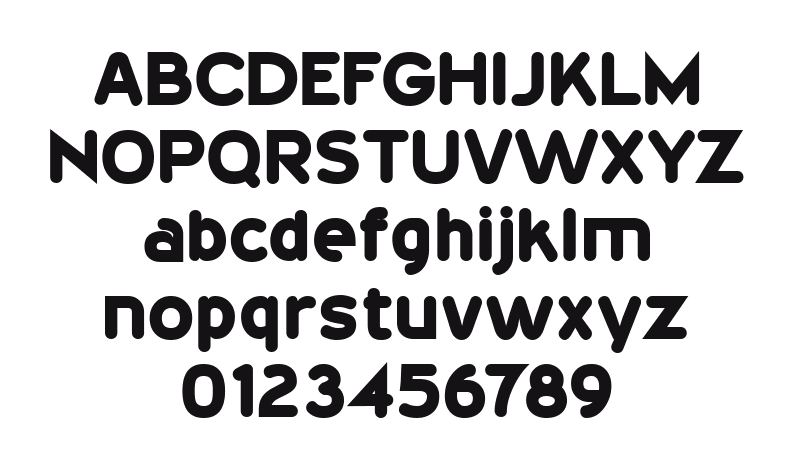 20th-Century-Font-Bold: every letter, A to Z and a to z, and the numbers 0 to 9