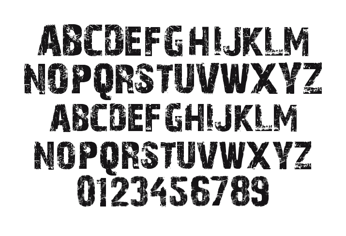 28-Days-Later: every letter, A to Z and a to z, and the numbers 0 to 9