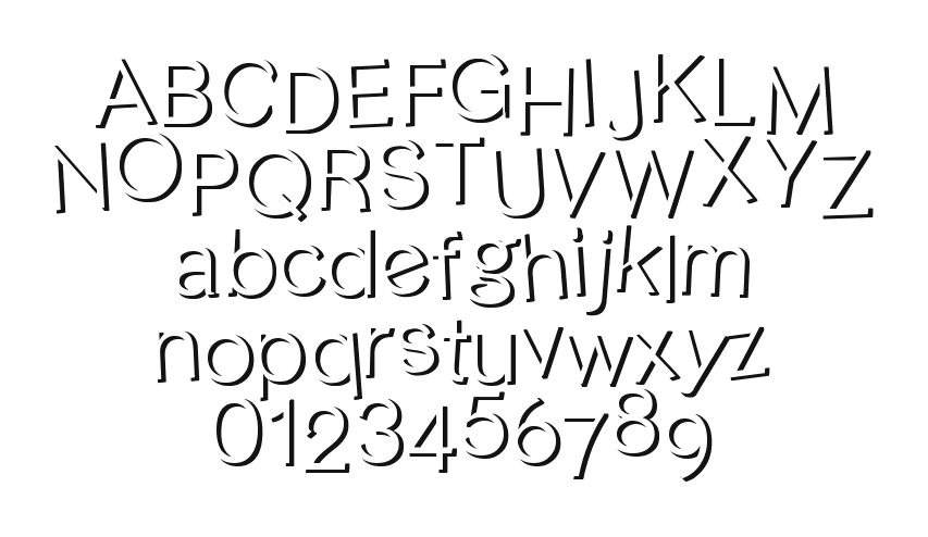 2Peas-Alter-Ego: every letter, A to Z and a to z, and the numbers 0 to 9