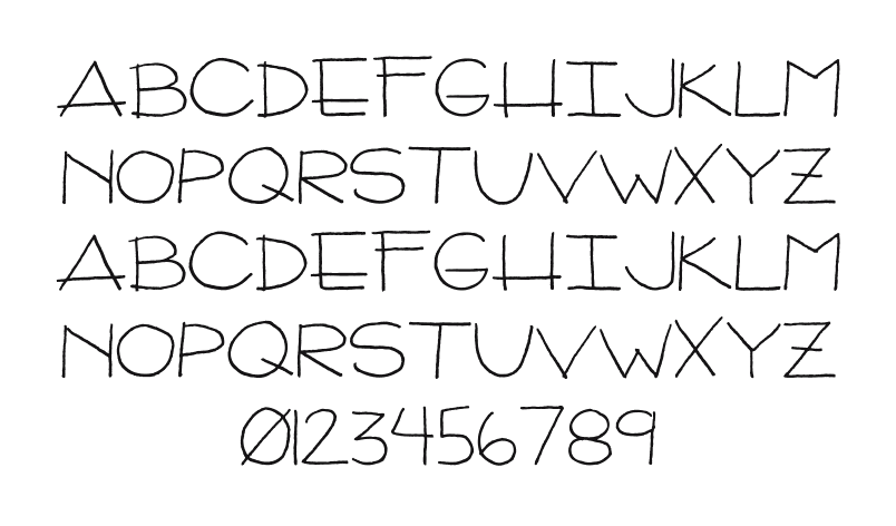 2Peas-Architect: every letter, A to Z and a to z, and the numbers 0 to 9