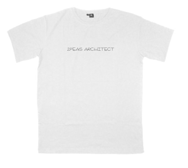 2Peas-Architect printed on a t-shirt
