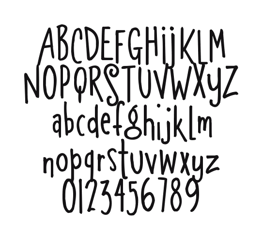 2Peas-Beef-Broccoli: every letter, A to Z and a to z, and the numbers 0 to 9