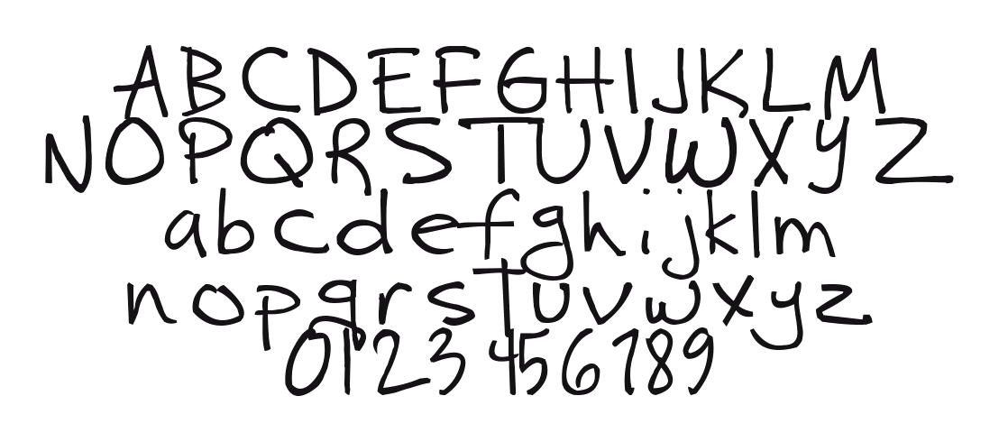 2Peas-Busy-Babs: every letter, A to Z and a to z, and the numbers 0 to 9